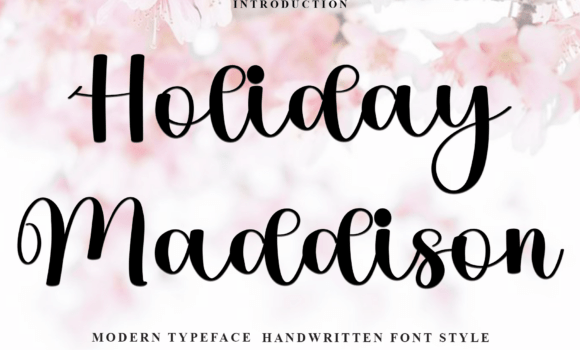 Holiday Maddison Font - Featured Image