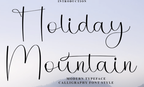 Holiday Mountain Font - Featured Image