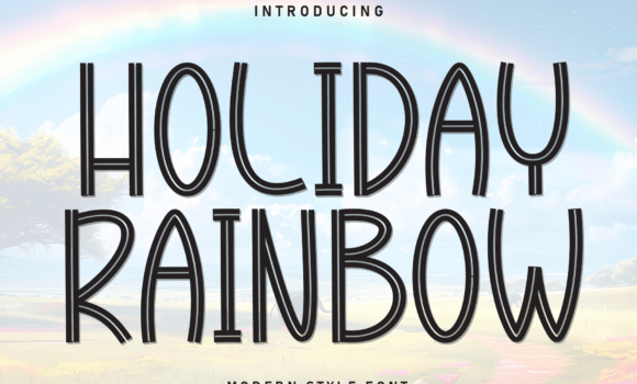 Holiday Rainbow Font Fonts Free Download Holiday Rainbow Font - Featured Image