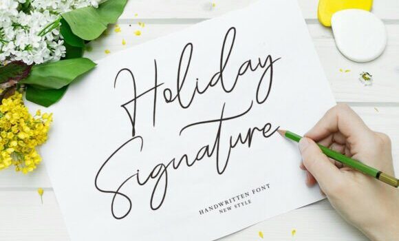 Holiday Signature Font - Featured Image