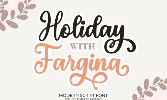 Holiday with Fargina Font - Featured Image