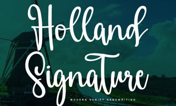Holland Signature Font - Featured Image