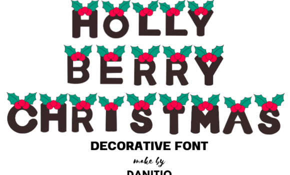 Holly Berry Christmas Font - Featured Image