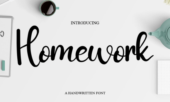 Homewrok Font - Featured Image