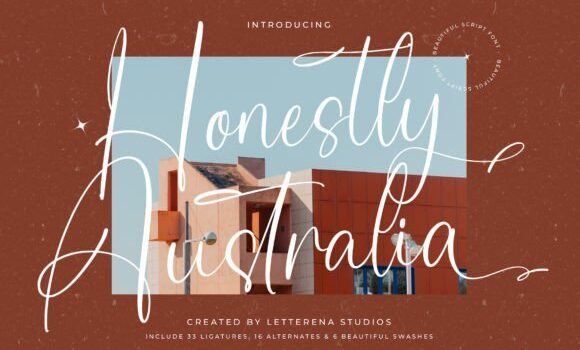 Honestly Australia Font - Featured Image