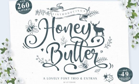 Honey Butter Trio Font Fonts Free Download Honey Butter Trio Font - Featured Image