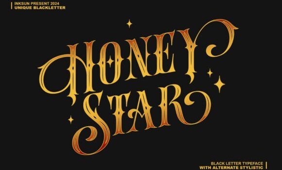 Honey Star Font - Featured Image