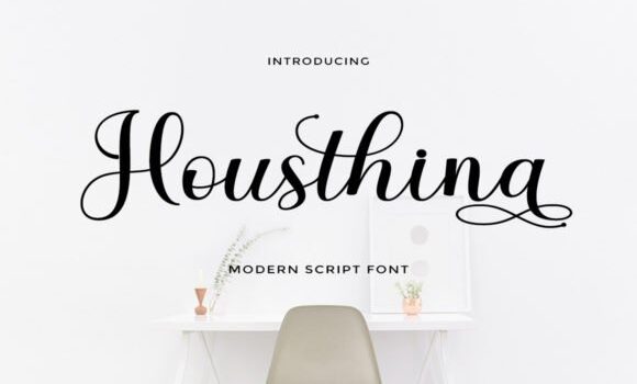 Housthina Script Font - Featured Image