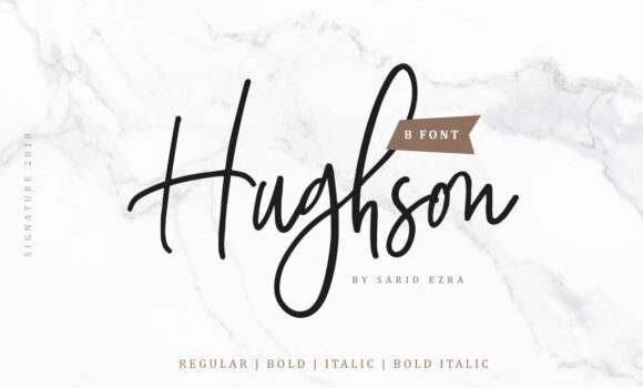Hughson Family Font Fonts Free Download Hughson Family Font - Featured Image