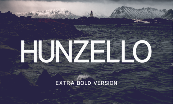 Hunzello Extra Bold Font - Featured Image