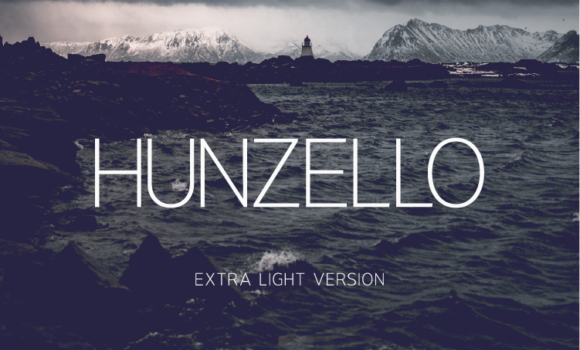 Hunzello Extra Light Font - Featured Image