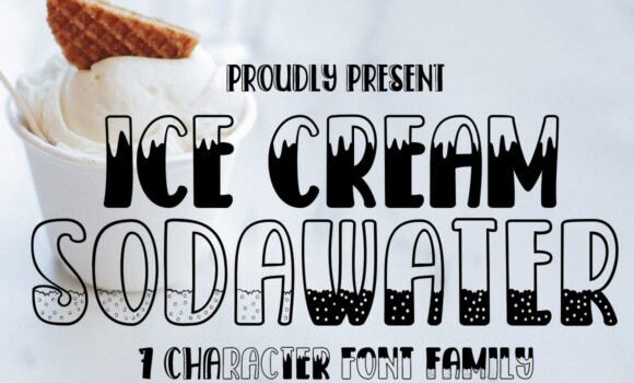 Ice Cream SodaWater Font - Featured Image
