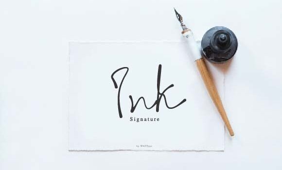 Ink Signature Font - Featured Image