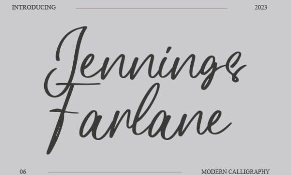 Jennings Farlane Font - Featured Image