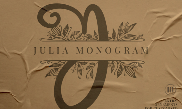 Julia Monogram Font - Featured Image