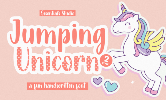 Jumping Unicorn Font - Featured Image