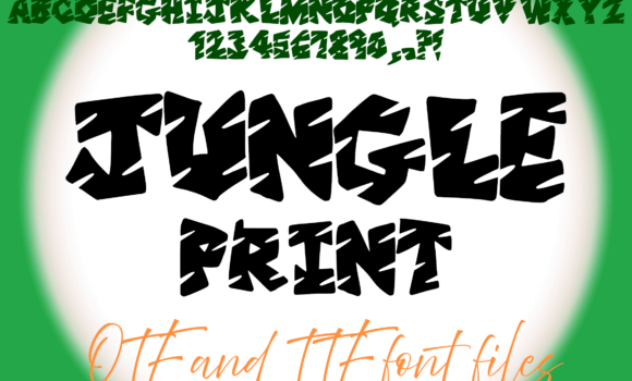 Jungle Print Font - Featured Image