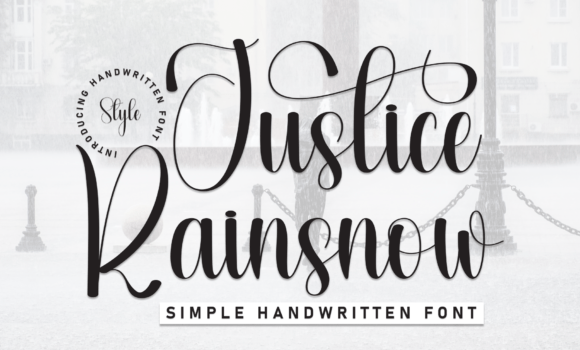 Justice Rainsnow Font Fonts Free Download Justice Rainsnow Font - Featured Image