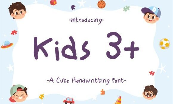 Kids 3+ Font - Featured Image