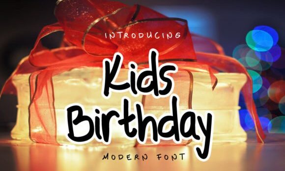 Kids Birthday Font - Featured Image