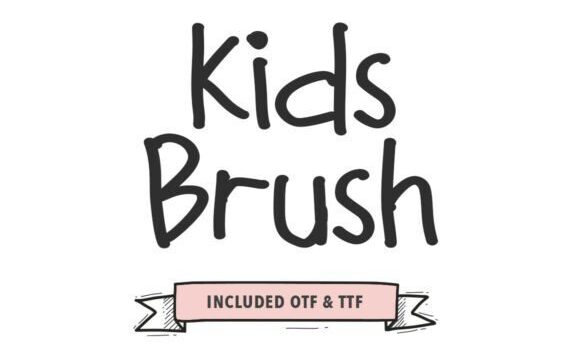 Kids Brush Font - Featured Image