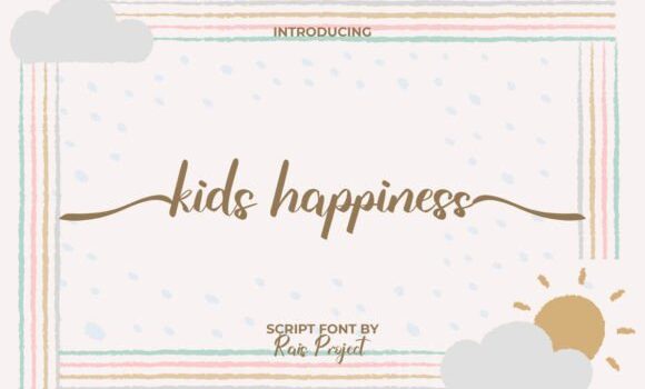 Kids Happiness Font Fonts Free Download Kids Happiness Font - Featured Image