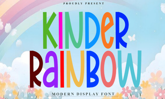 Kinder Rainbow Font Fonts Free Download Kinder Rainbow Font - Featured Image