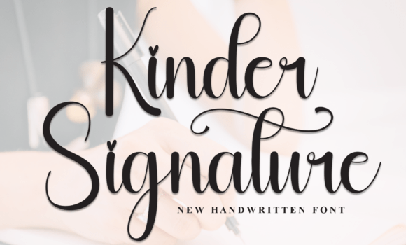 Kinder Signature Font Fonts Free Download Kinder Signature Font - Featured Image