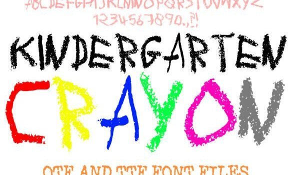 Kindergarten Crayon Font - Featured Image