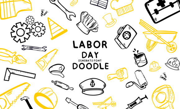 Labor Day Doodle Font - Featured Image