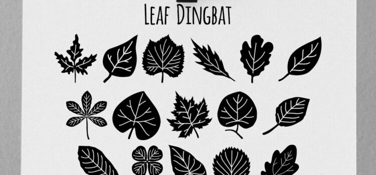 Leaf Dingbat Font - Featured Image