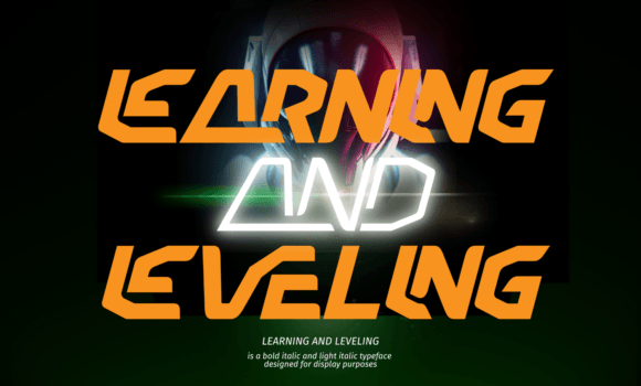 Learning and Leveling Font - Featured Image