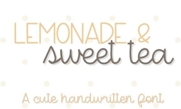 Lemonade & Sweet Tea Font - Featured Image