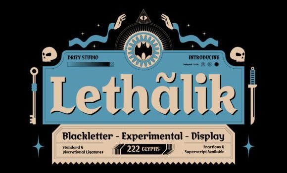 Lethalik Font - Featured Image