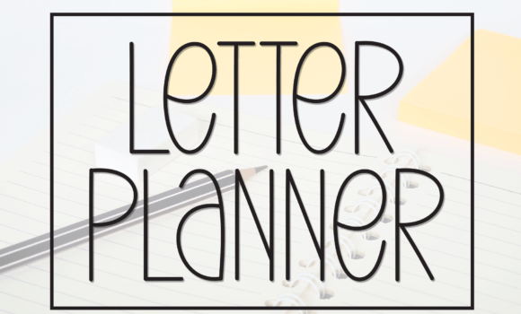 Letter Planner Font - Featured Image