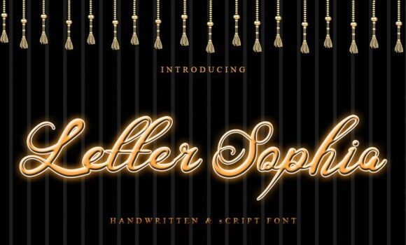 Letter Sophia Font Fonts Free Download Letter Sophia Font - Featured Image