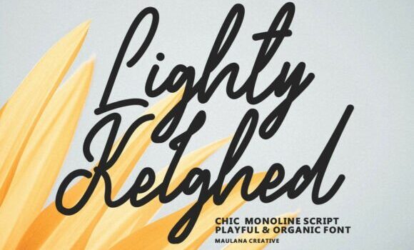 Lighty Kelghed Font - Featured Image