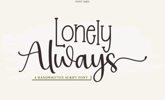 Lonely Always Font - Featured Image