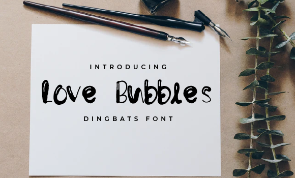 Love Bubbles Font - Featured Image