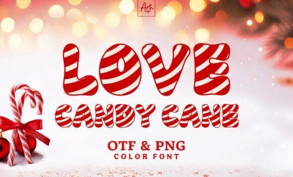 Love Candy Cane Font - Featured Image