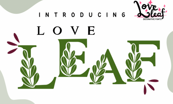 Love Leaf Font - Featured Image