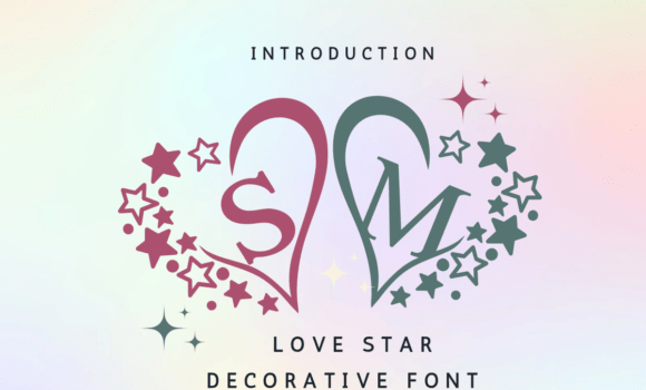 Love Star Monogram Font - Featured Image