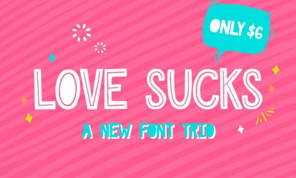 Love Sucks Font Trio Font - Featured Image