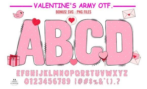 Love Valentine's Army Dot Font - Featured Image