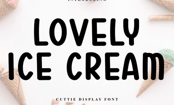 Lovely Ice Cream Font - Featured Image