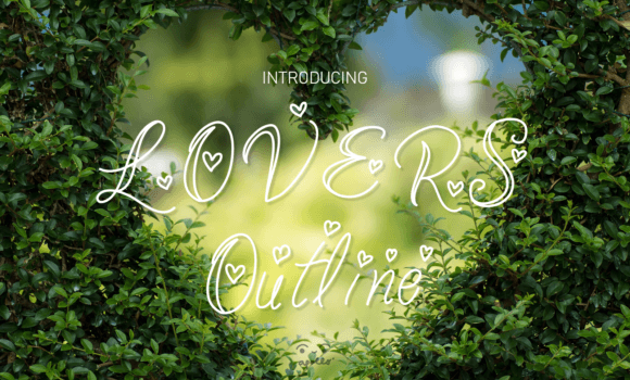 Lovers Outline Font Fonts Free Download Lovers Outline Font - Featured Image
