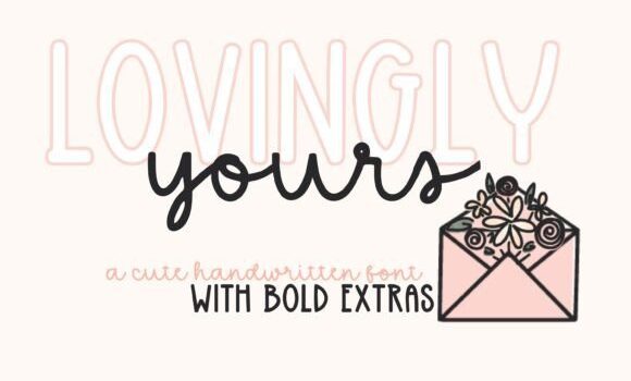 Lovingly Yours Font - Featured Image