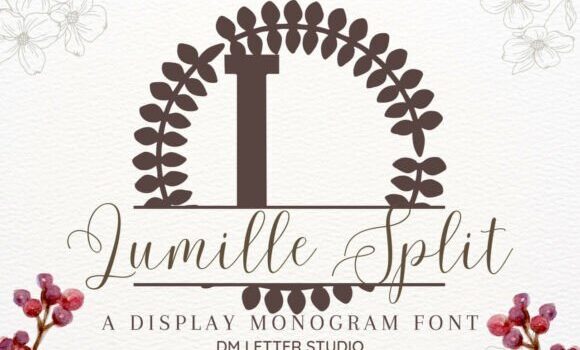 Lumille Split Monogram Font - Featured Image