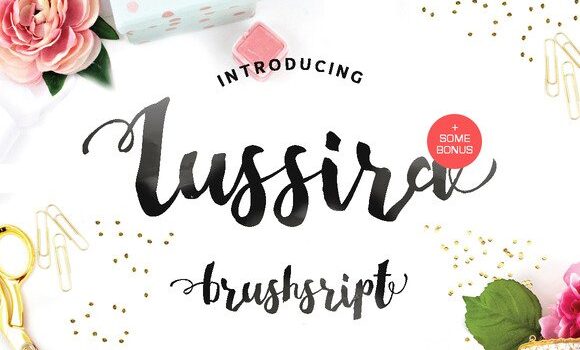 Lussira Brushscript Font - Featured Image
