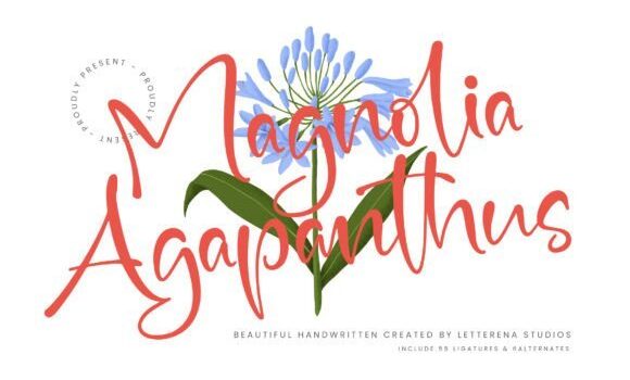 Magnolia Agapanthus Font Fonts Free Download Magnolia Agapanthus Font - Featured Image